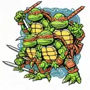 tmnt 1987 cartoon tattoo design idea