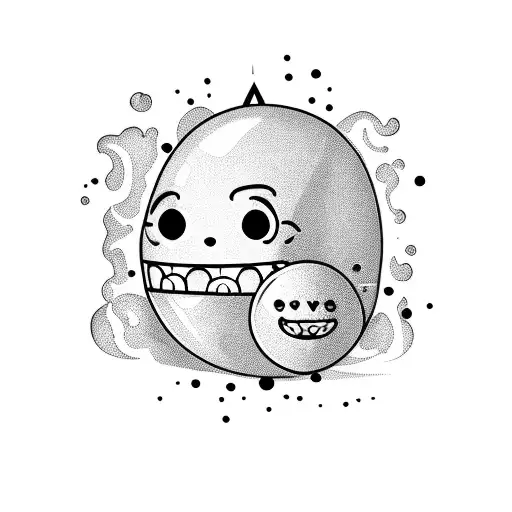 Lava lamp with smiley faces tattoo design idea