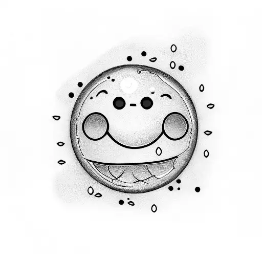 Lava lamp with smiley faces as the oil bubbles tattoo design idea