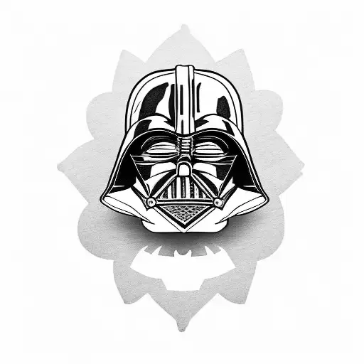 Darth Vader surrounded by roses tattoo design idea
