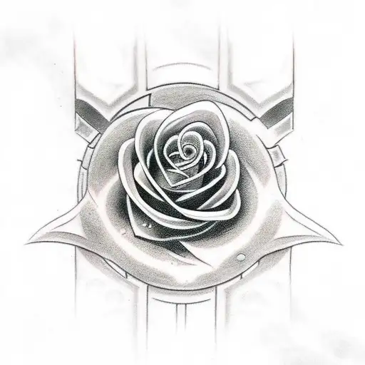 star wars sith logo and rose detail tattoo design idea