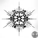 star wars imperial logo tattoo design idea