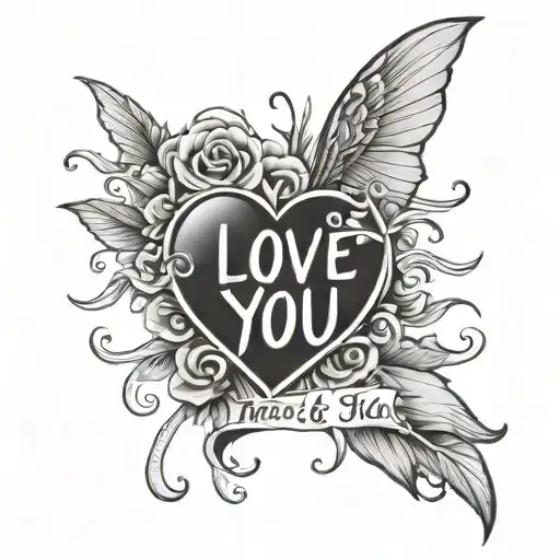 i love you, i need you, i miss you make tattoo design idea