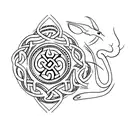 vegvisir and Viking snake tattoo design idea