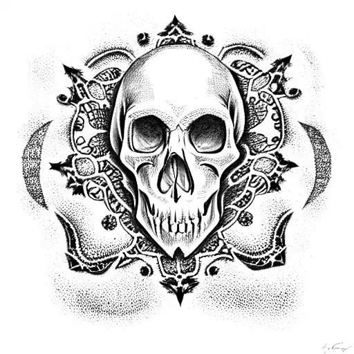 Skull tattoo design idea