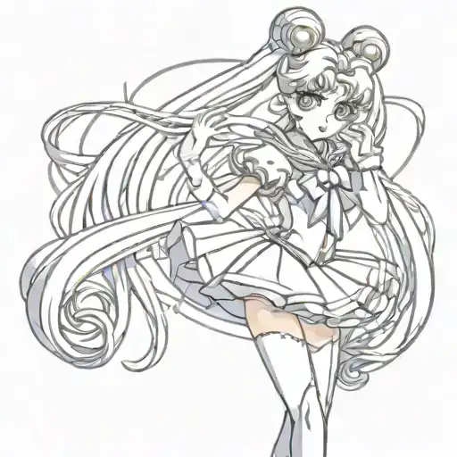Anime Sailor Moon tattoo design idea