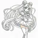 Anime Sailor Moon tattoo design idea