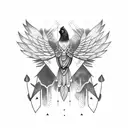 crow tattoo design idea