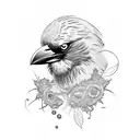 crow tattoo design idea