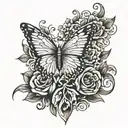 ANNA NINA text tattoo design idea