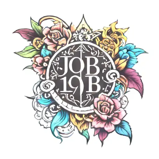 Job 19:25 Bible verse tattoo design idea