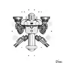 Sweeper Bot from Destiny  tattoo design idea