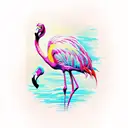 flamingo tattoo design idea
