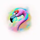 flamingo tattoo design idea