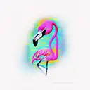 flamingo tattoo design idea