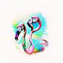 flamingo tattoo design idea