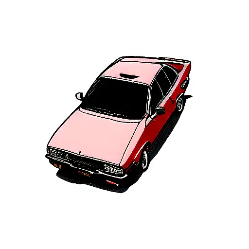 Toyota cressida anime panel tattoo design idea