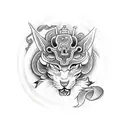 courage tarot card tattoo design idea