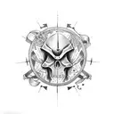 Sic Parvis Magna on a sleeve tattoo design idea