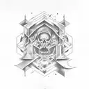 Sic Parvis Magna on a sleeve tattoo design idea