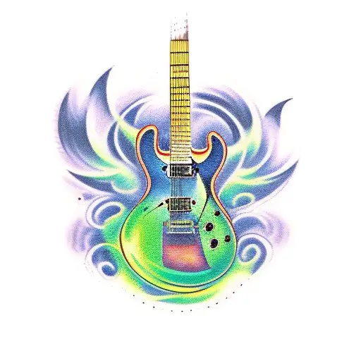 electric guitar  tattoo design idea