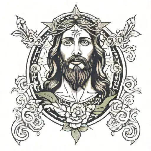 jesus tattoo design idea