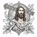 jesus tattoo design idea
