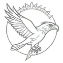 crown hawk crown tattoo design idea