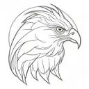 crown hawk crown tattoo design idea