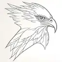 crown hawk crown tattoo design idea