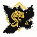 leopard gecko and deathly hallows tattoo design idea