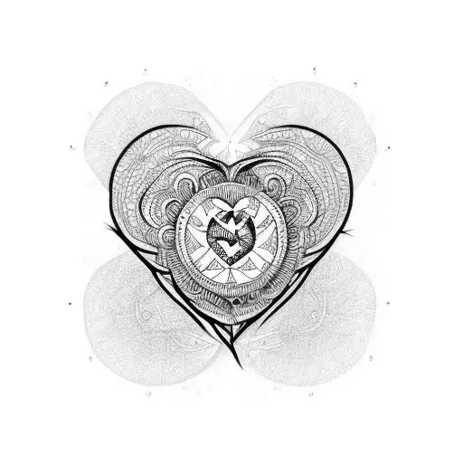 CORAZON CON CERRADURA tattoo design idea