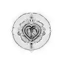 CORAZON CON CERRADURA tattoo design idea