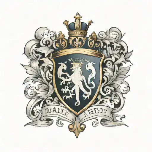 Bailey family crest heraldry crown tattoo design idea