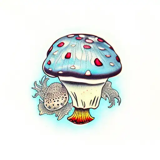 amanita mushroom tattoo design idea