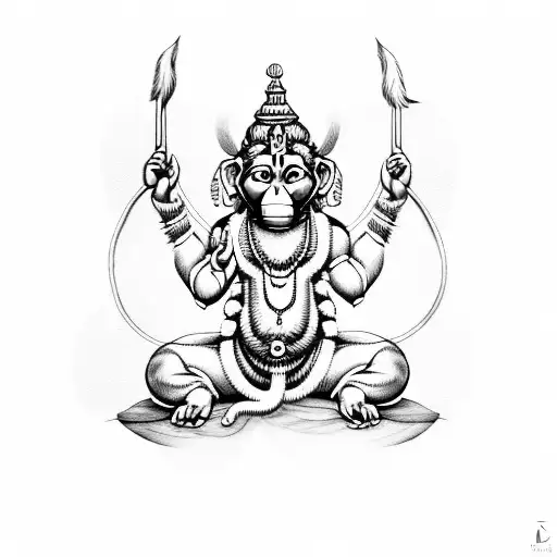 lord hanuman tattoo design idea