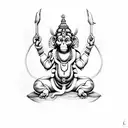 lord hanuman tattoo design idea