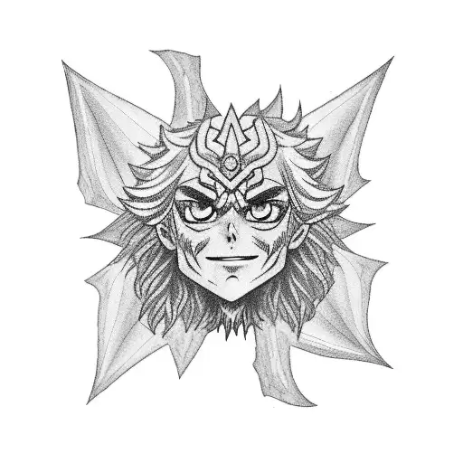 Black clover asta tattoo design idea