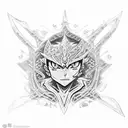 Black clover asta tattoo design idea