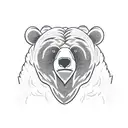 Bear eats honey from a pot tattoo design idea