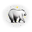 Bear eats honey from a pot tattoo design idea