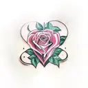 heart shaped brick wall with roses tattoo design idea