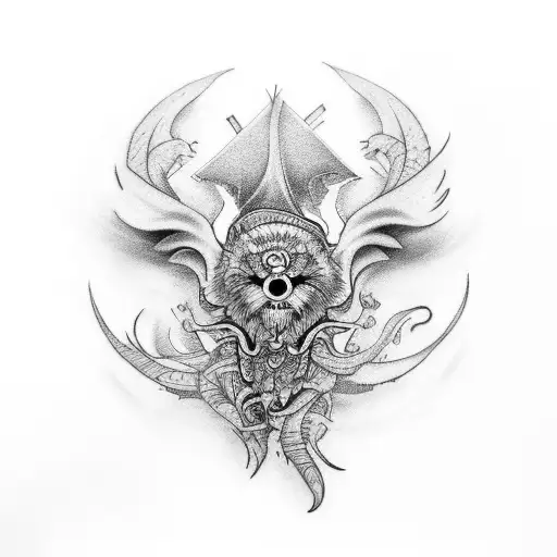 an intricate tattoo design inspired by the effects of ADHD on those that have it tattoo design idea