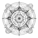 full body celestial sphere tattoo design idea