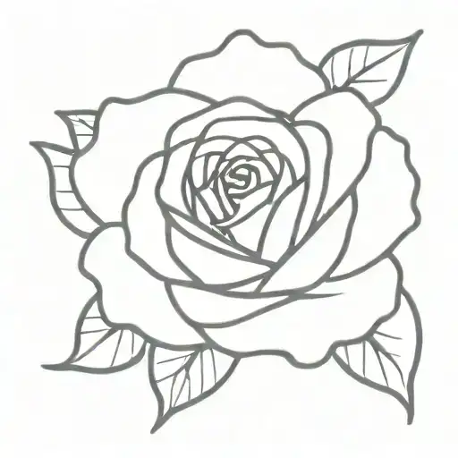 single red rose line art tattoo tattoo design idea