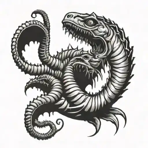 sandworm  beetlejuice tattoo design idea