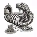sandworm  beetlejuice tattoo design idea