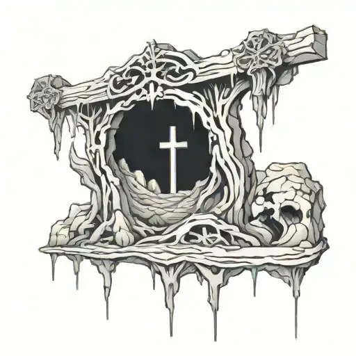 Golgotha tattoo design idea