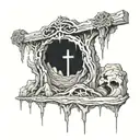 Golgotha tattoo design idea