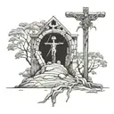Golgotha tattoo design idea